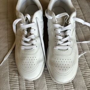 New Balance White Leather Sneakers